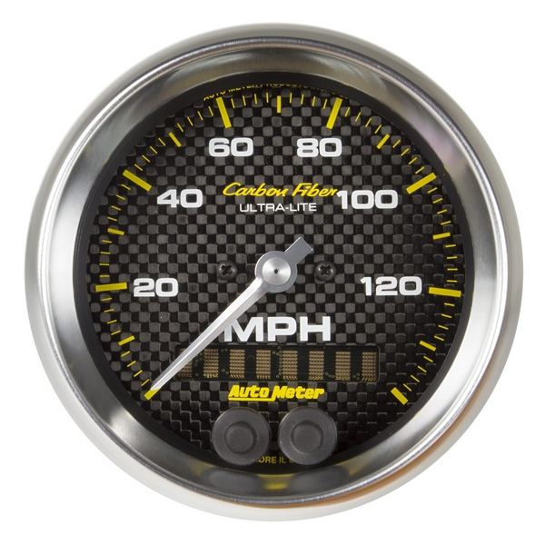 3-3/8" GPS SPEEDOMETER, 0-140 MPH, CARBON FIBER